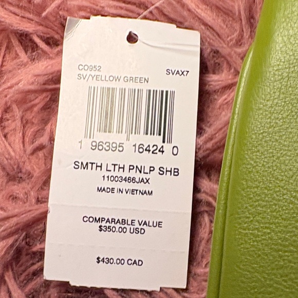 Coach Lime Green Leather Shoulder Bag - Picture 4 of 14